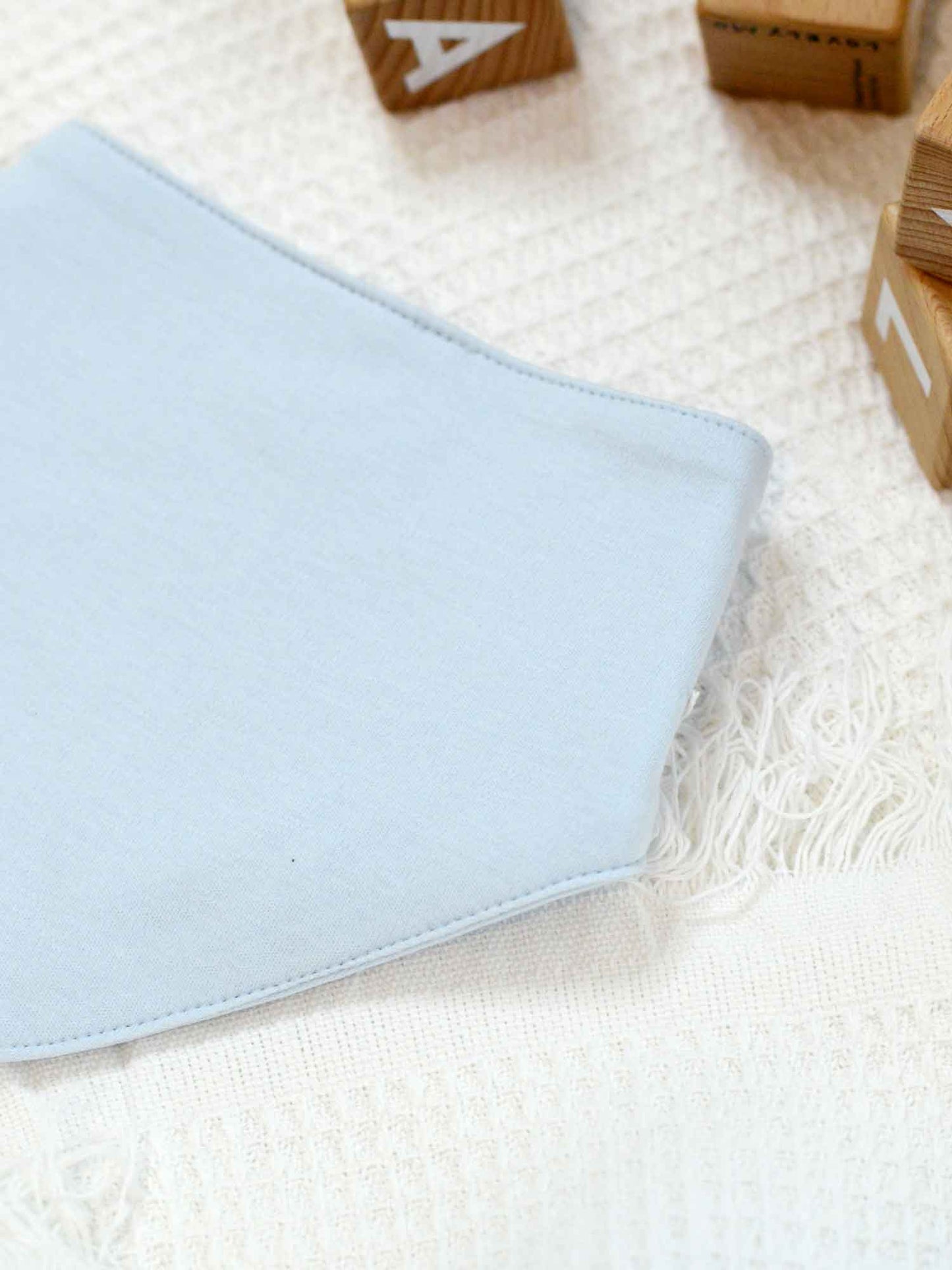 2 Pack Organic Cotton Bandana Bibs - Blue + Milk