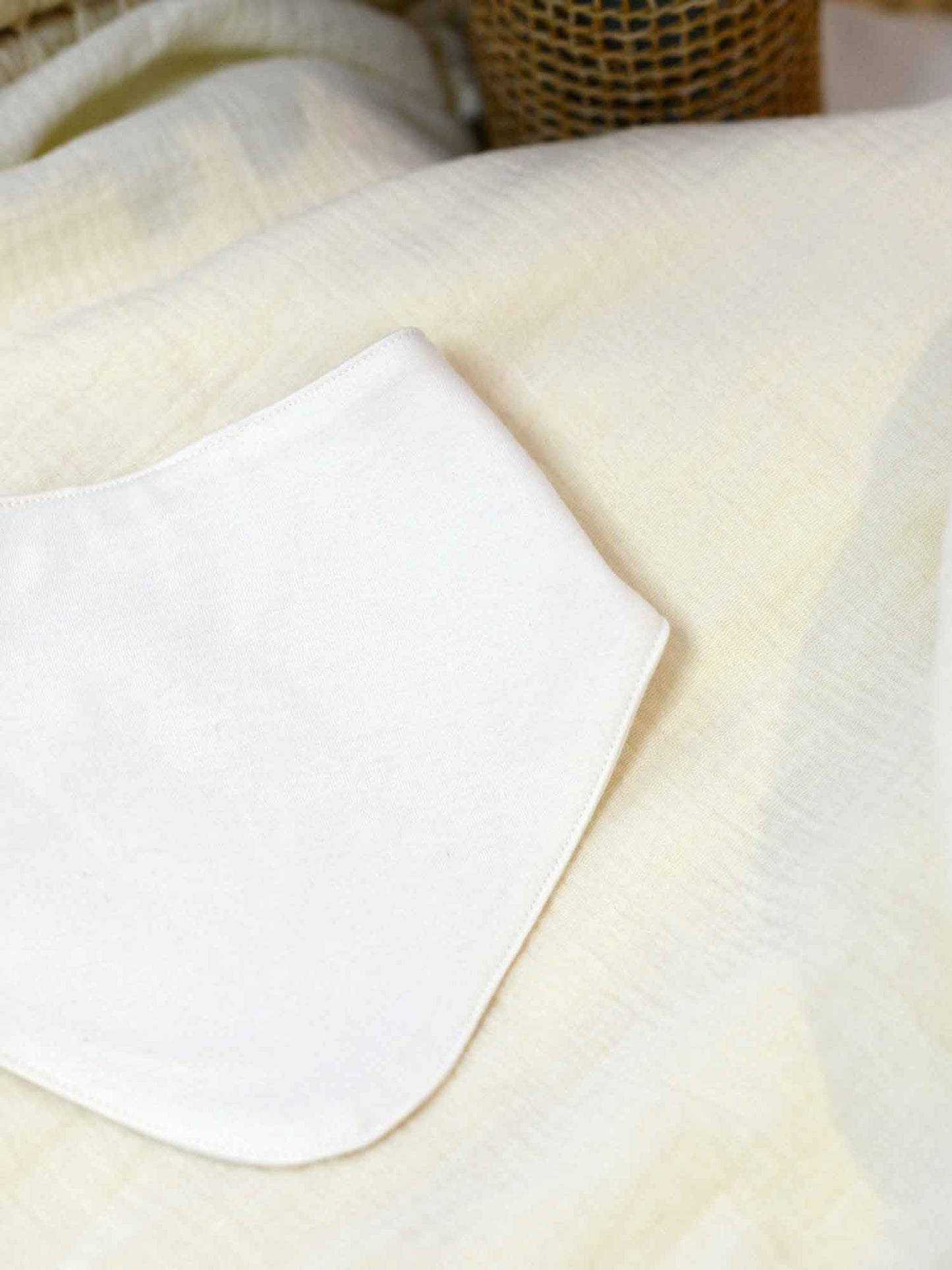 2 Pack Organic Cotton Bandana Bibs - Pink + Milk