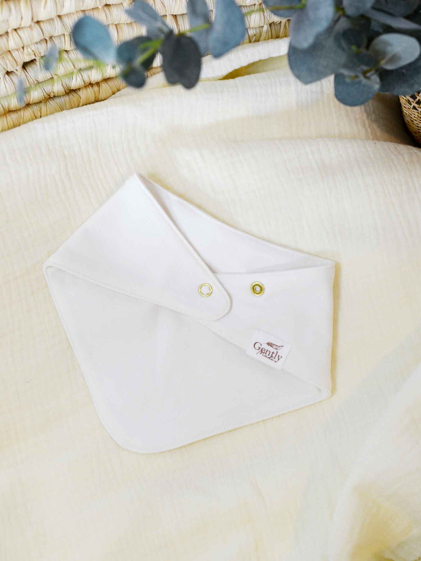 2 Pack Organic Cotton Bandana Bibs - Pink + Milk