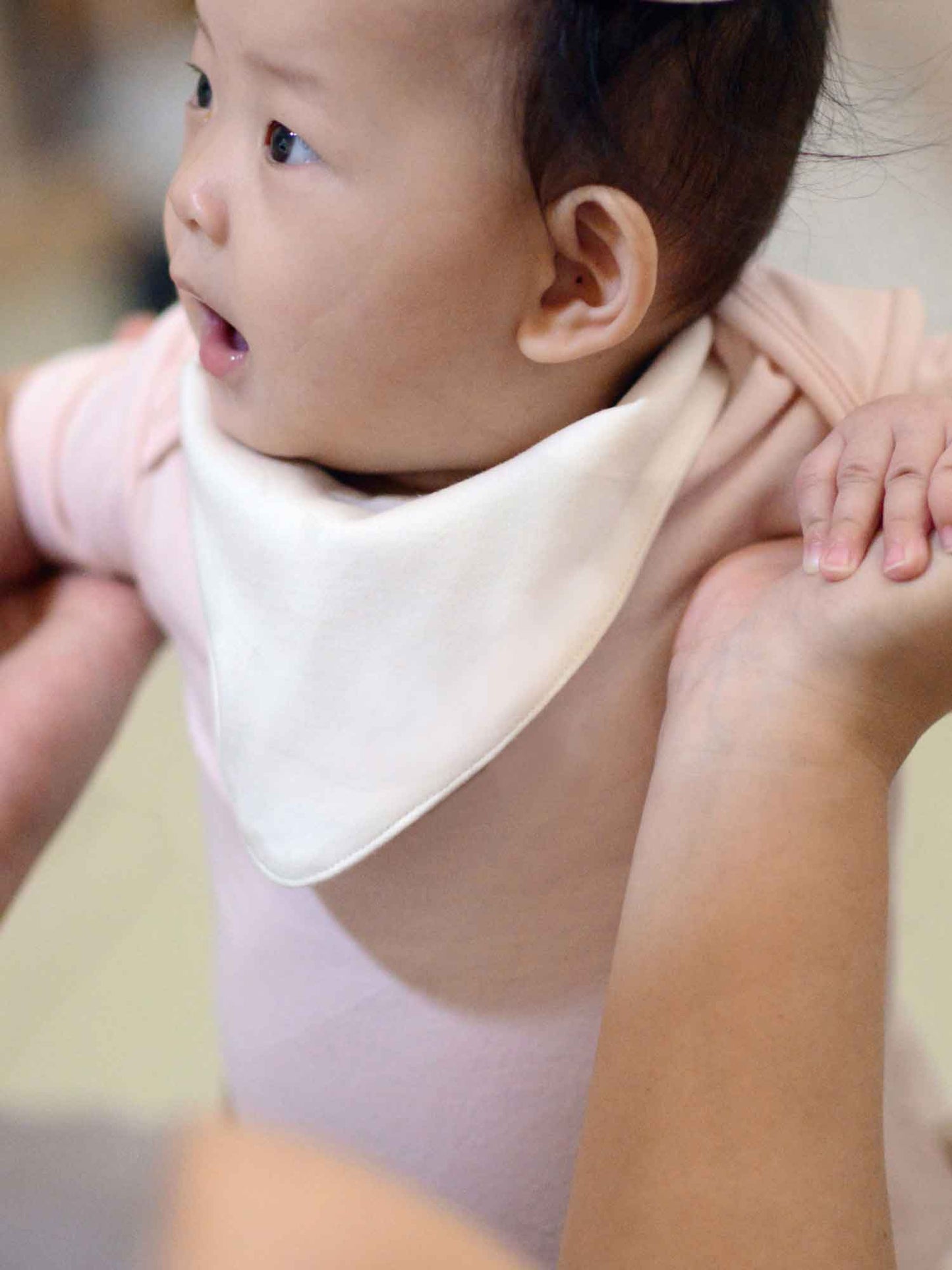 2 Pack Organic Cotton Bandana Bibs - Pink + Milk