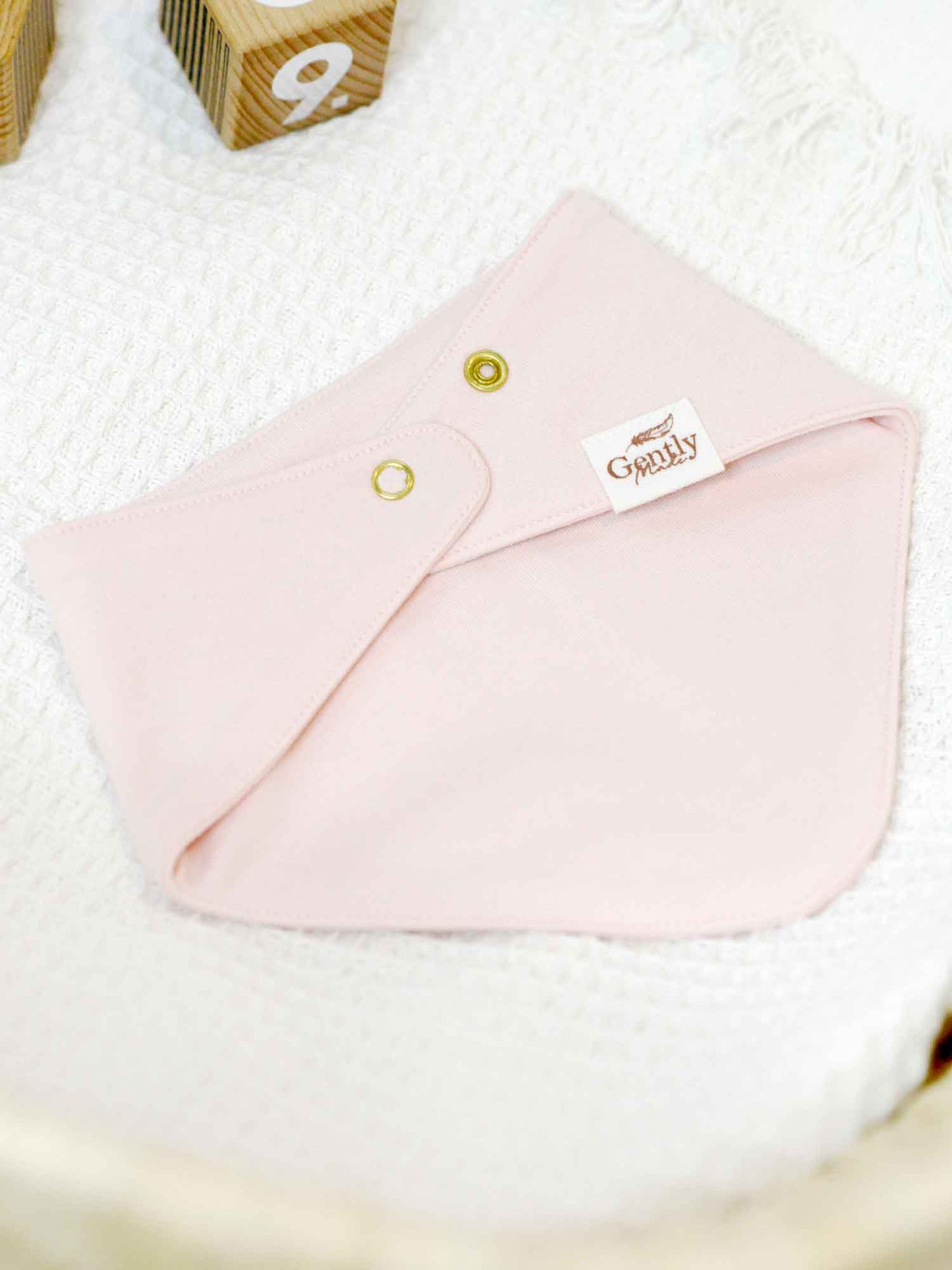 2 Pack Organic Cotton Bandana Bibs - Pink + Milk