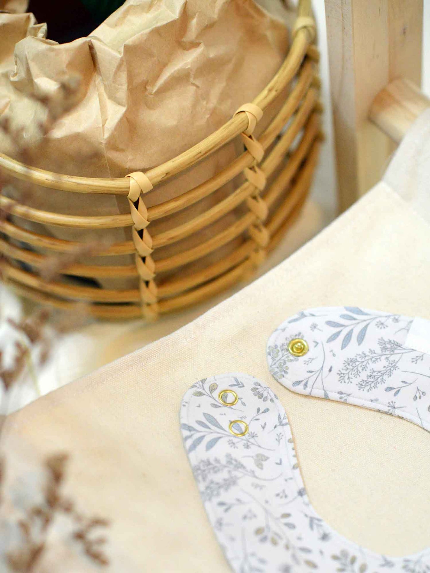 2 Pack Organic Cotton Bibs - Garden + Sea