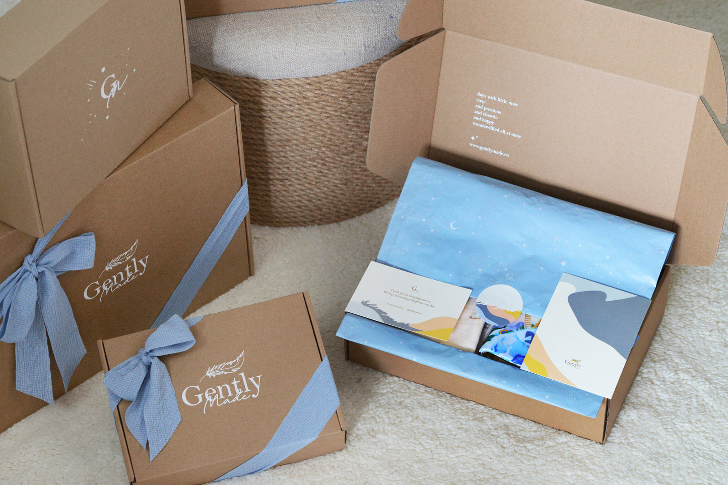 12-Page Snuggle Book Gift Set for Newborn - Blue