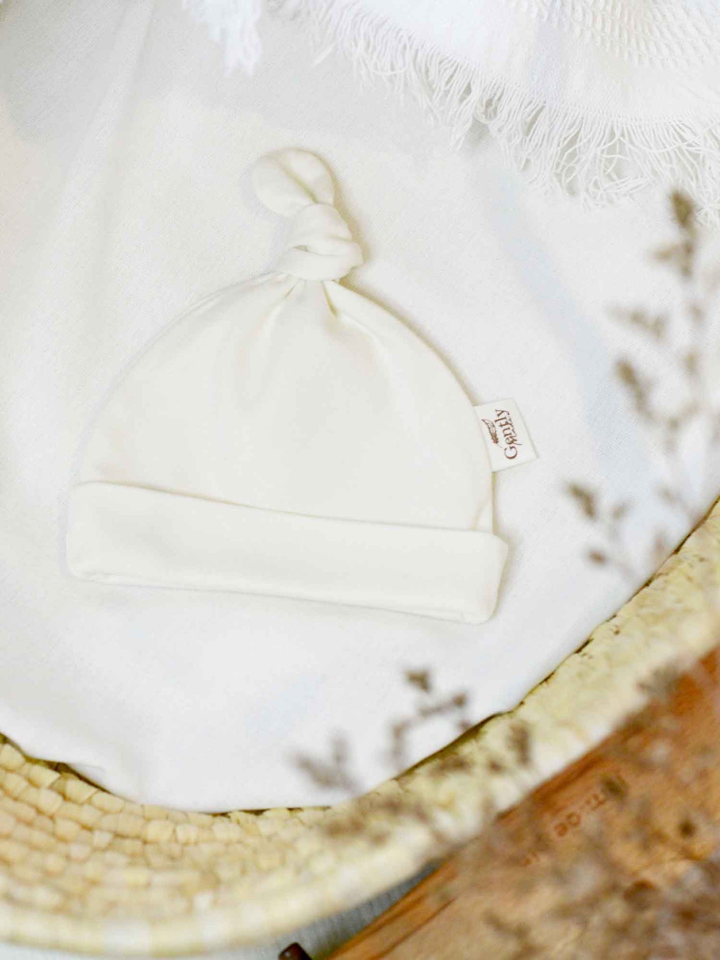 2 Pack Organic Cotton Newborn Hats - Blue + Milk