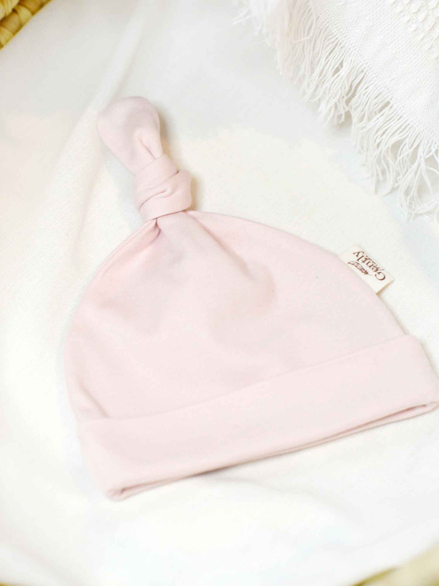 2 Pack Organic Cotton Newborn Hats - Pink + Milk