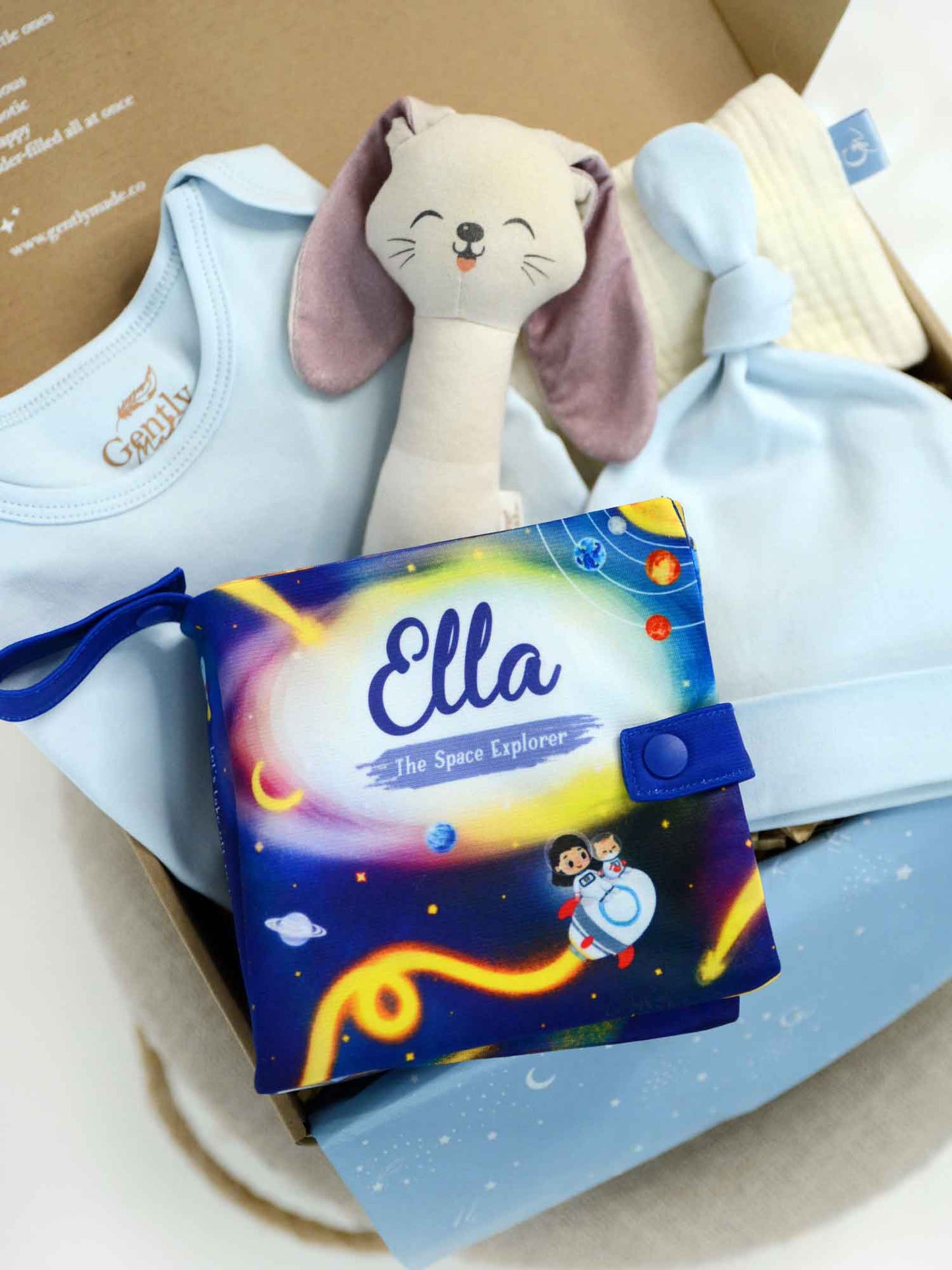 12-Page Snuggle Book Gift Set for Newborn - Blue