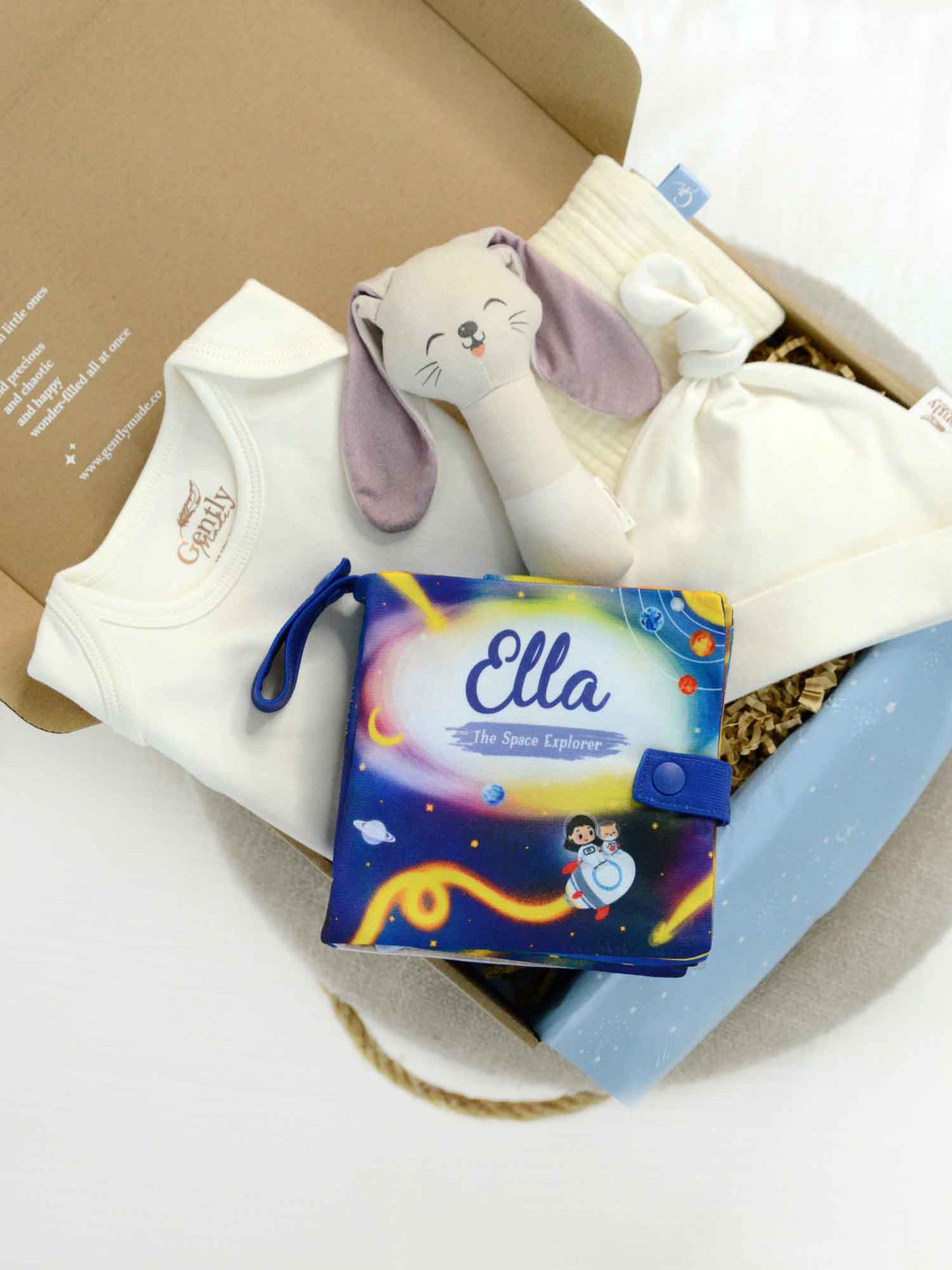 12-Page Snuggle Book Gift Set for Newborn - Milk