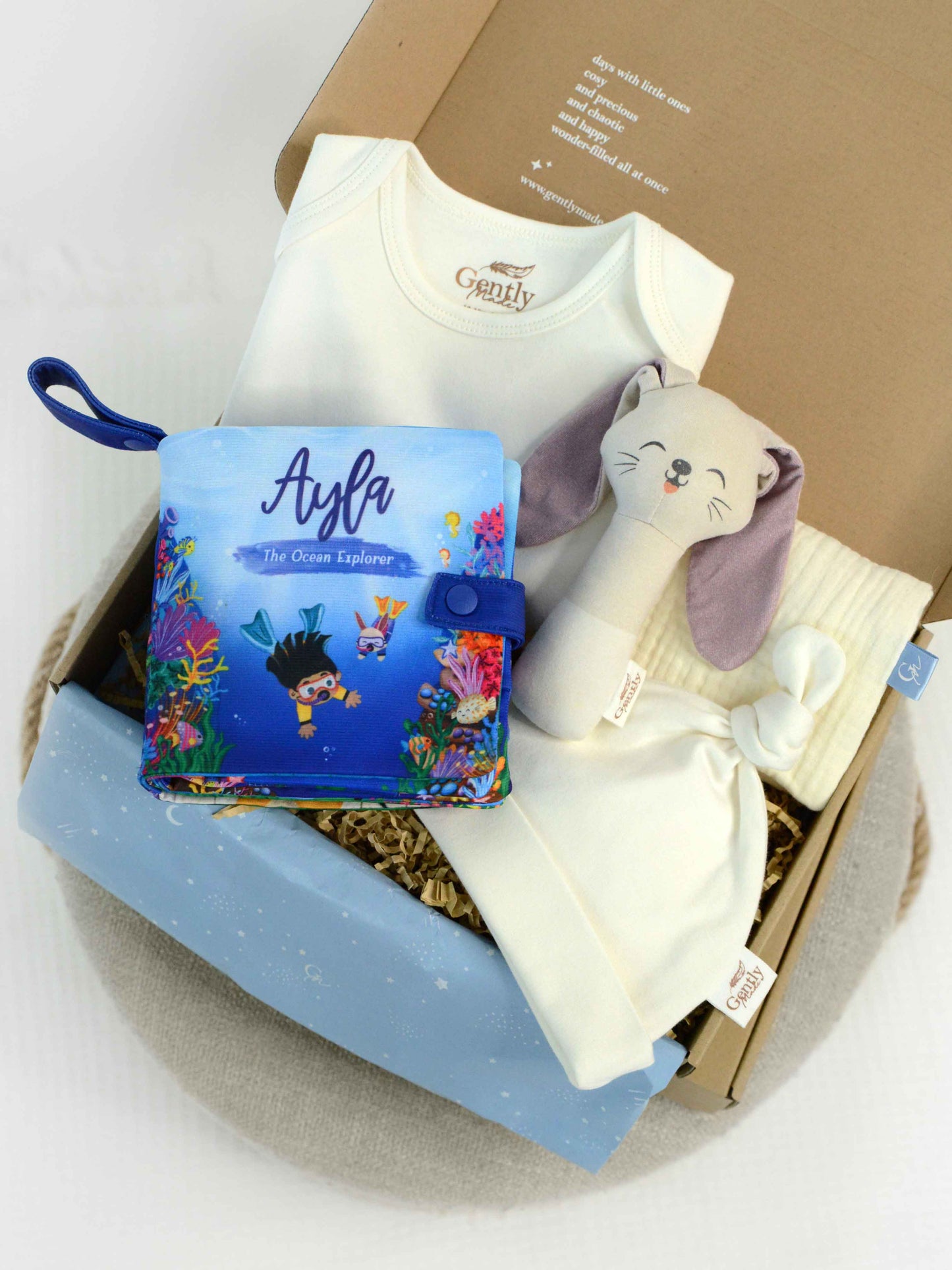 12-Page Snuggle Book Gift Set for Newborn - Milk