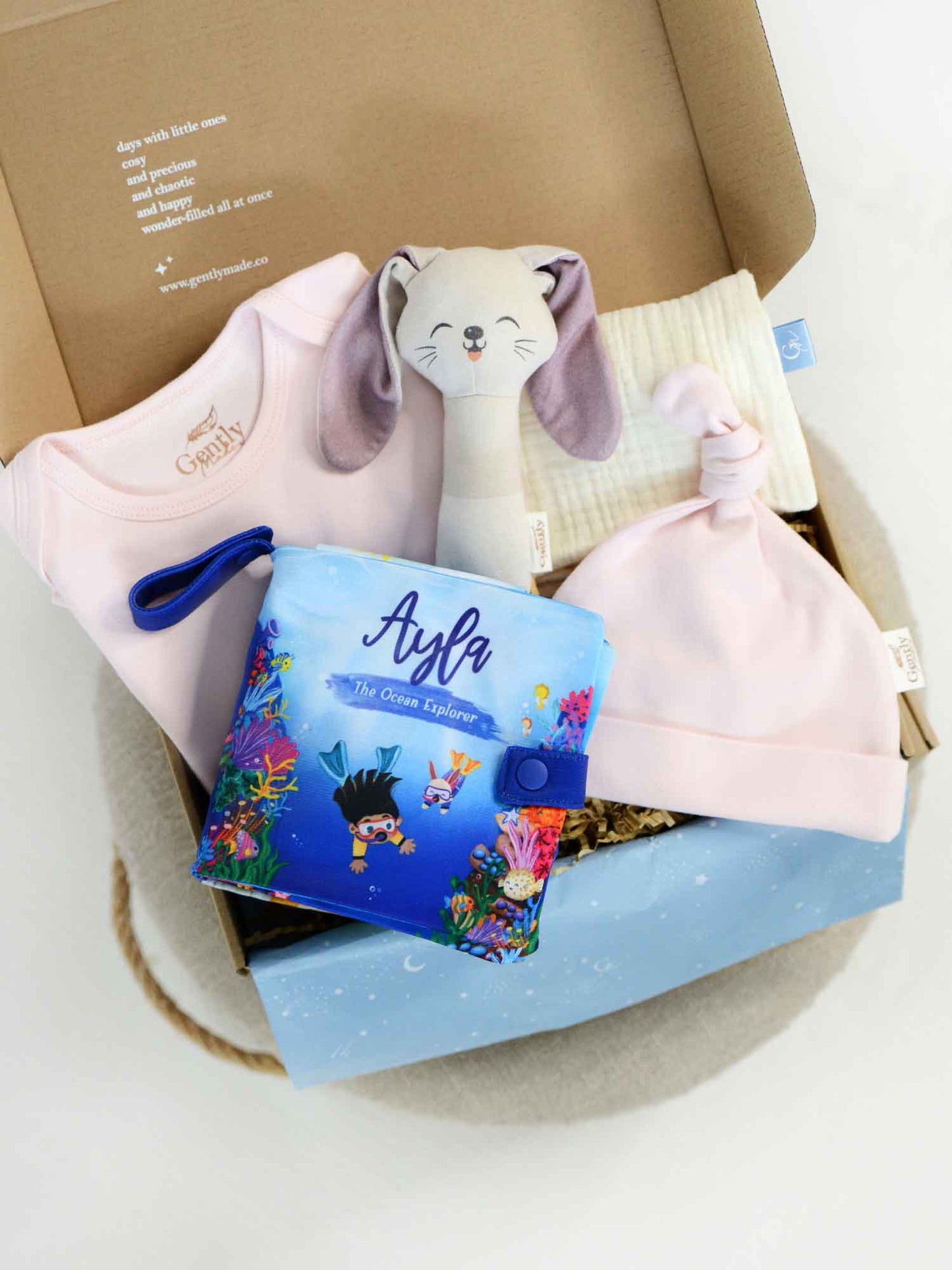 12-Page Snuggle Book Gift Set for Newborn - Pink