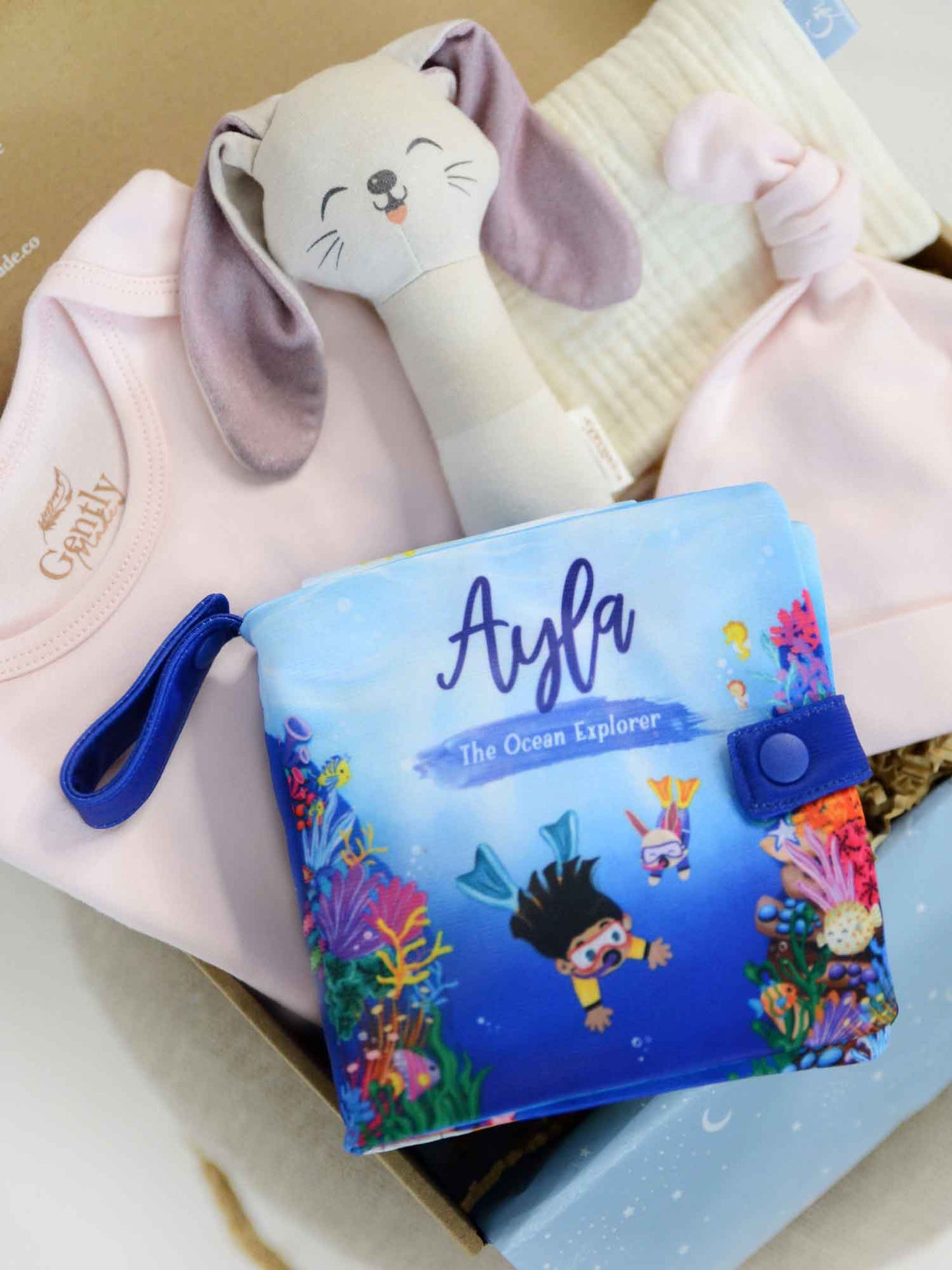12-Page Snuggle Book Gift Set for Newborn - Pink