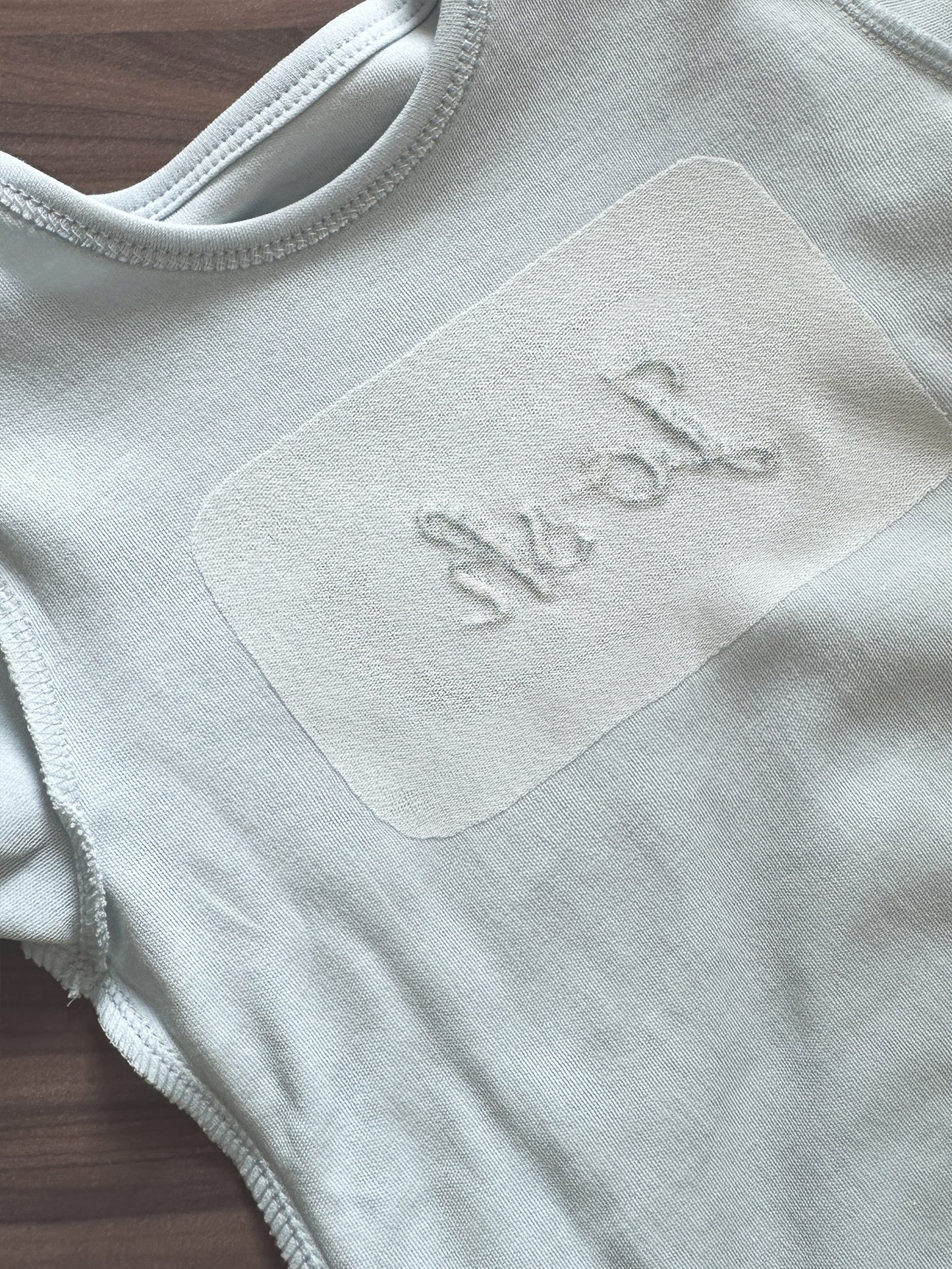 Personalised Embroidered Organic Cotton Onesie - Blue