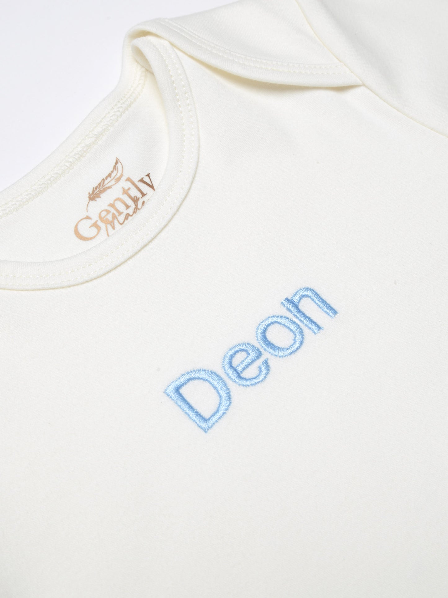 Personalised Embroidered Organic Cotton Onesie - Milk