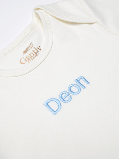 Personalised Embroidered Organic Cotton Onesie - Milk
