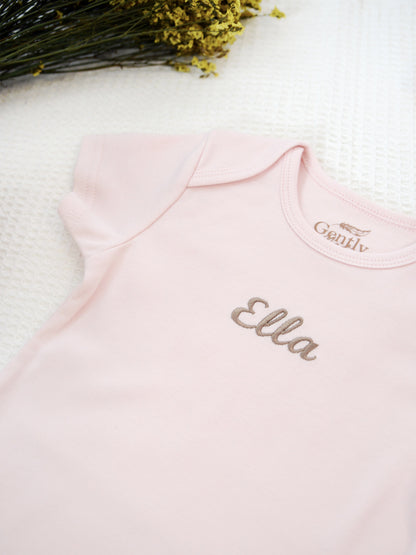 Personalised Embroidered Gift Set for Newborn - Pink